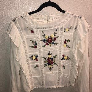 Free People Vintage Floral Shirt
